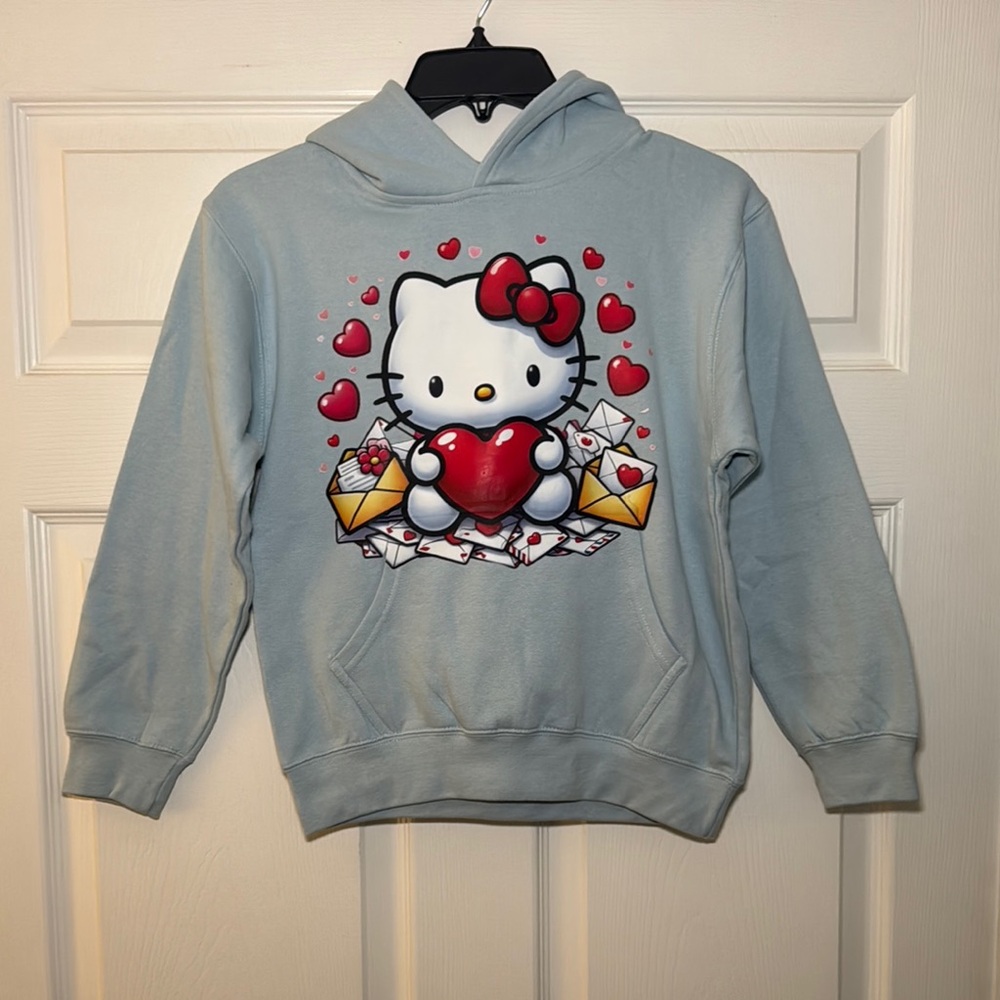 Hello Kitty Blue and Red Hoodie Sweatshirt